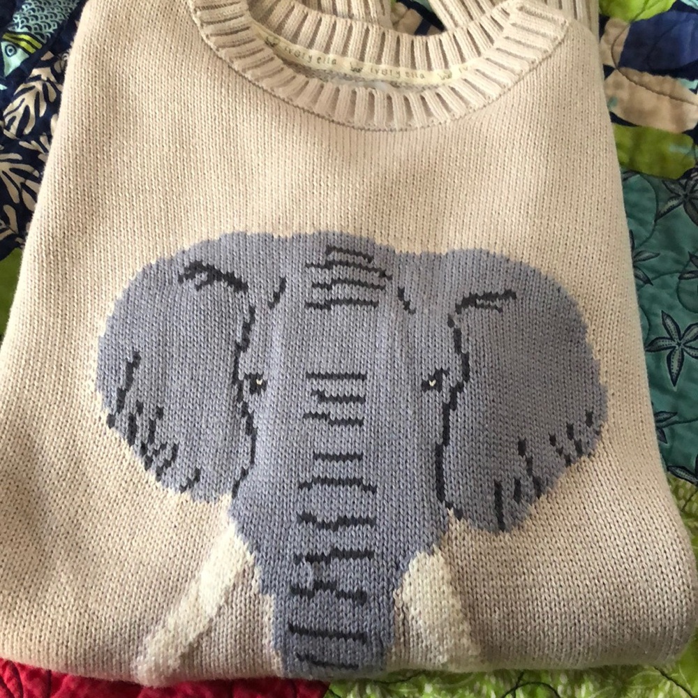 Gently Worn Ivory Ella Elephant Sweater